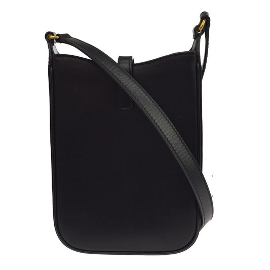 Saint Laurent Le 5 a 7 Vertical Leather, Black, Leather, Shoulder Bag
