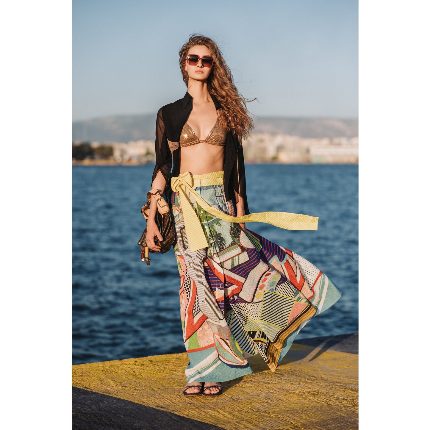 MARY KATRANTZOU Camilla Pop Art Maxi Skirt