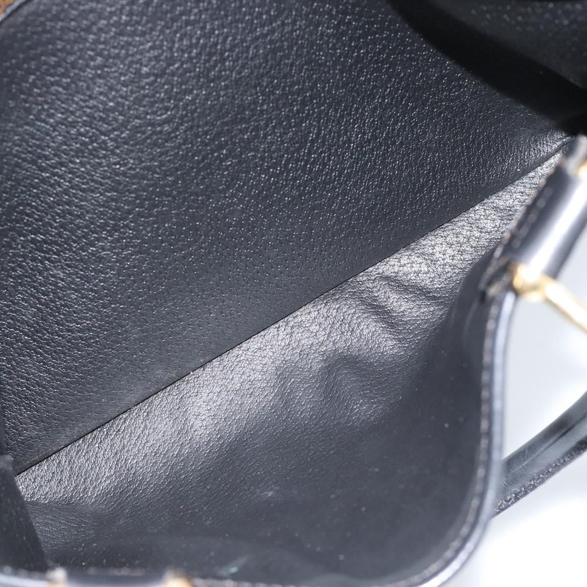Celine Vintage Boston Macadam Coated Canvas, Black, Canvas, Handbag