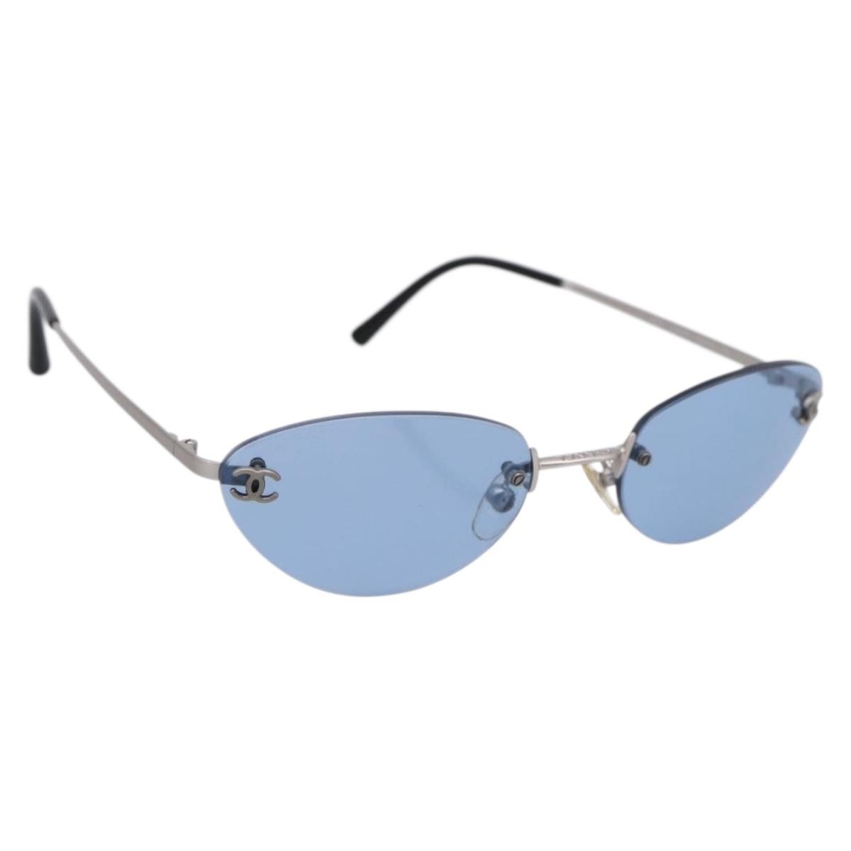 Chanel Logo CC Metal, Silver, Metal, Sunglasses