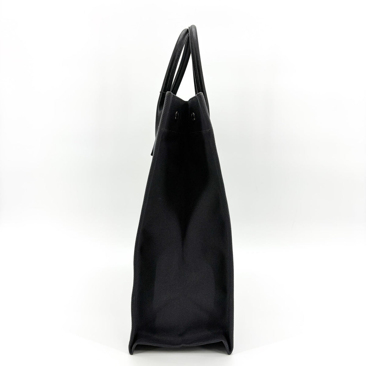 Saint Laurent Rive Gauche Pouch Canvas, Black, Canvas, Clutch