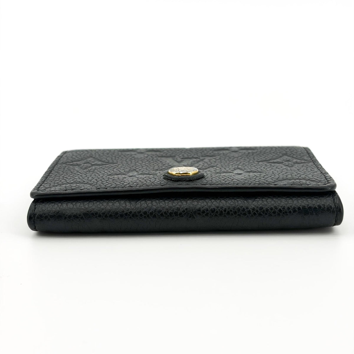 Louis Vuitton Anae Coin Purse Mahina Leather, Black, Leather, Wallet