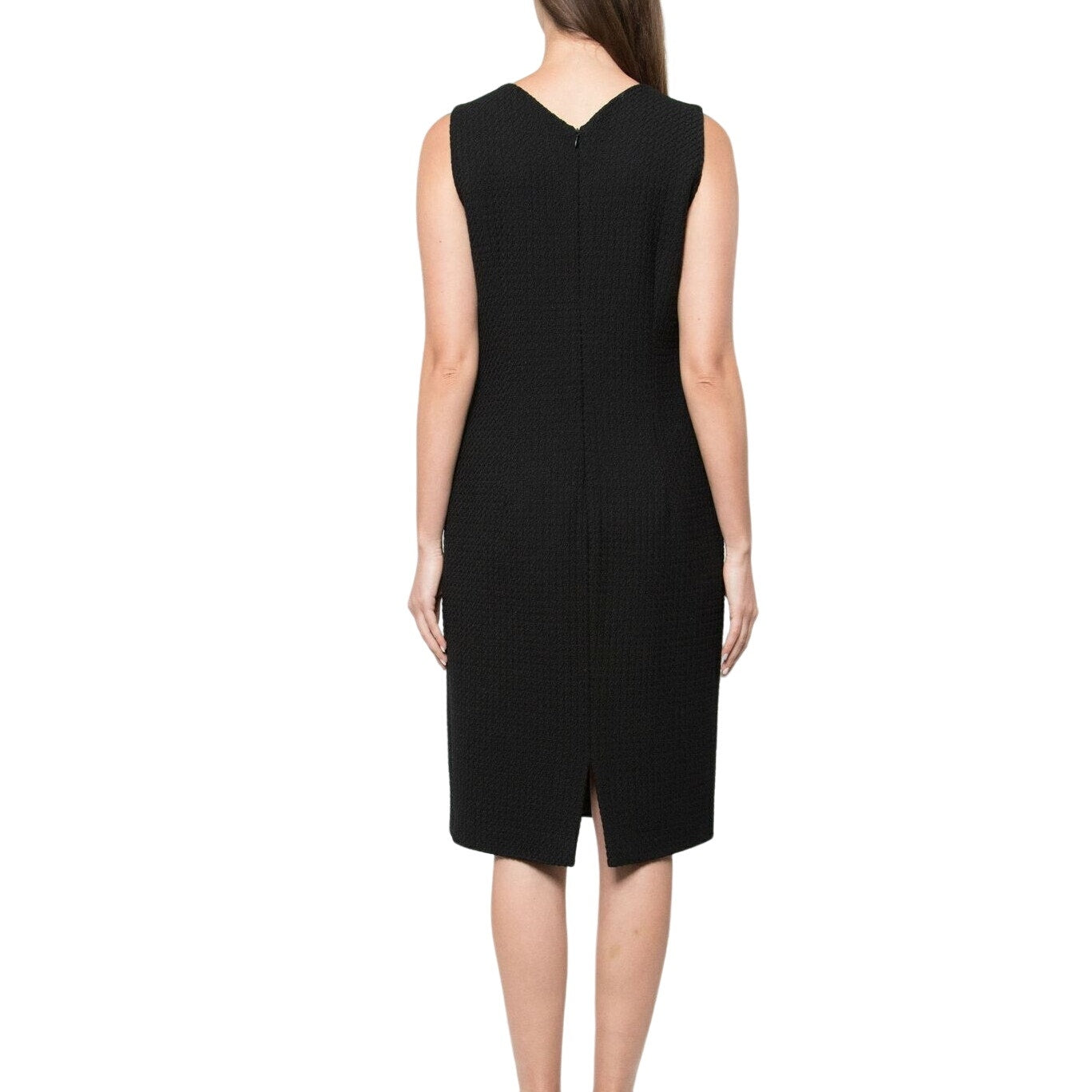 Mariella Burani Midi Black Wool Dress