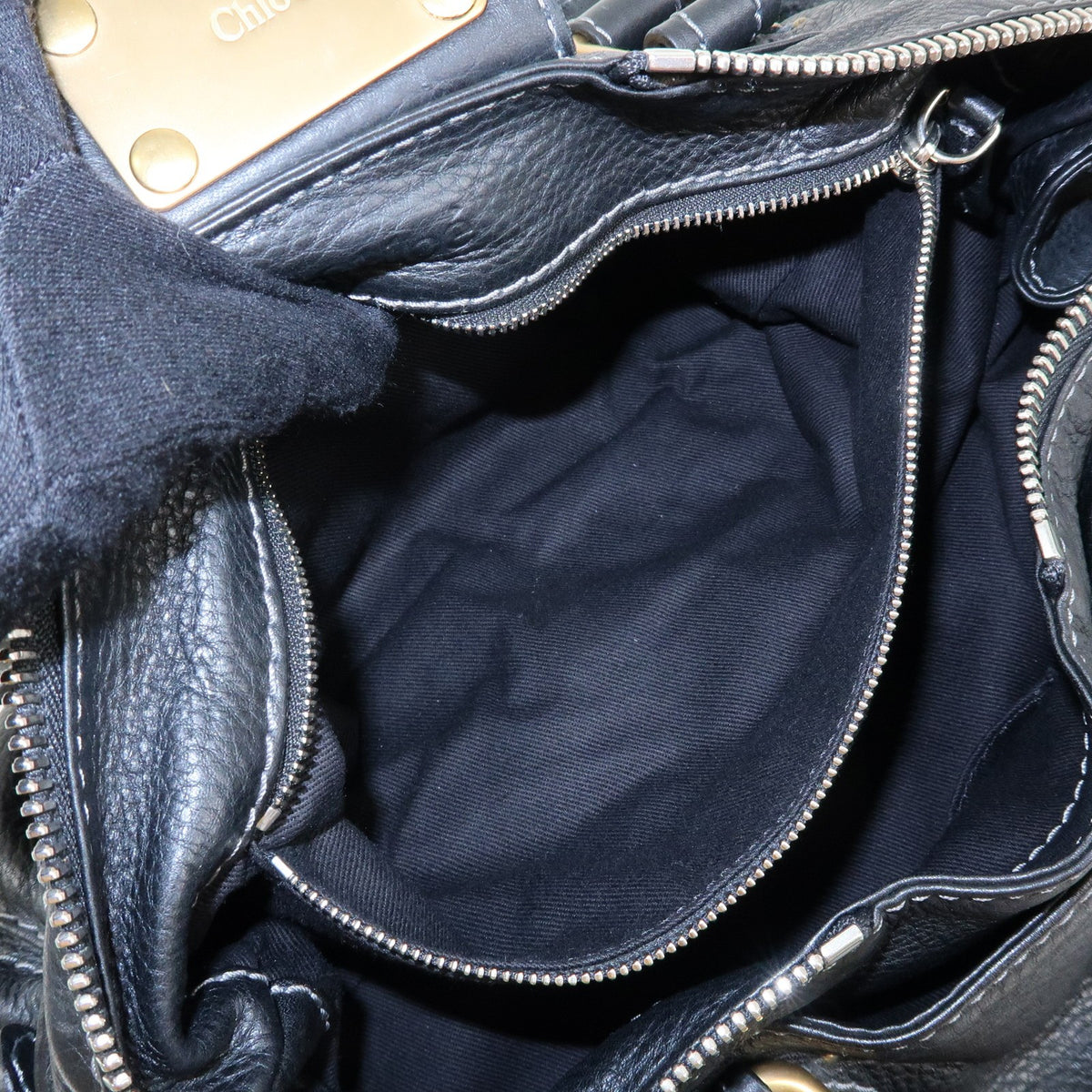 Chloe Paddington Body Leather, Black, Leather, Handbag
