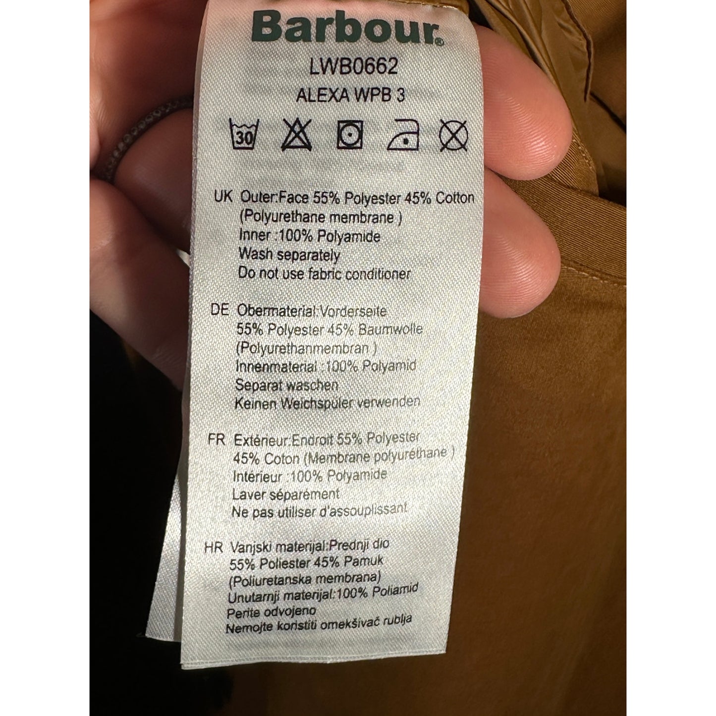 Barbour X Alexachung Waterproof Jacket