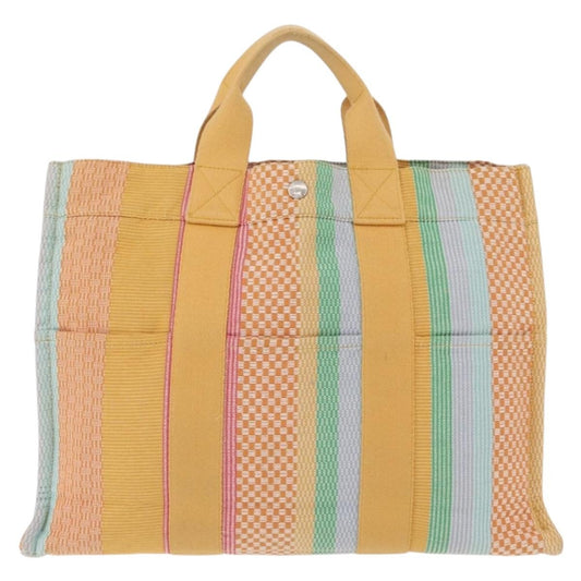 Hermes Fourre Tout Multicolor Toile, Multicolour, Canvas, Tote Bag