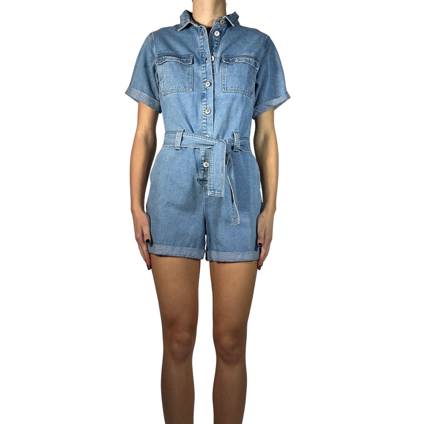 Oraije Paris Denim Playsuit