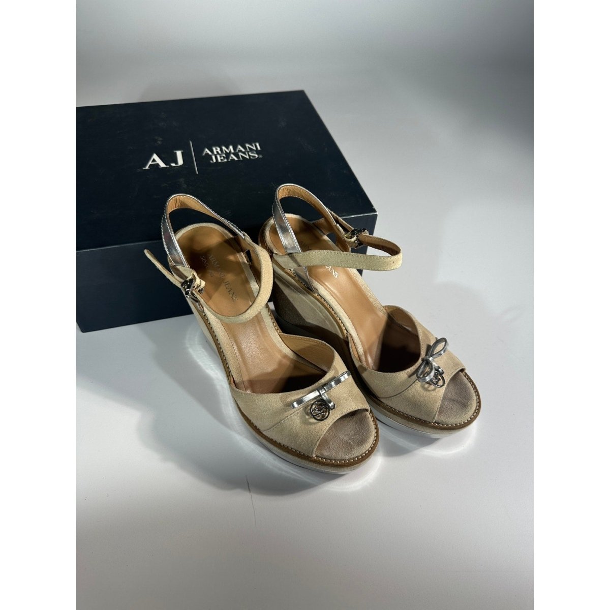 Armani Jeans Suede Wedges - Brandsamsara
