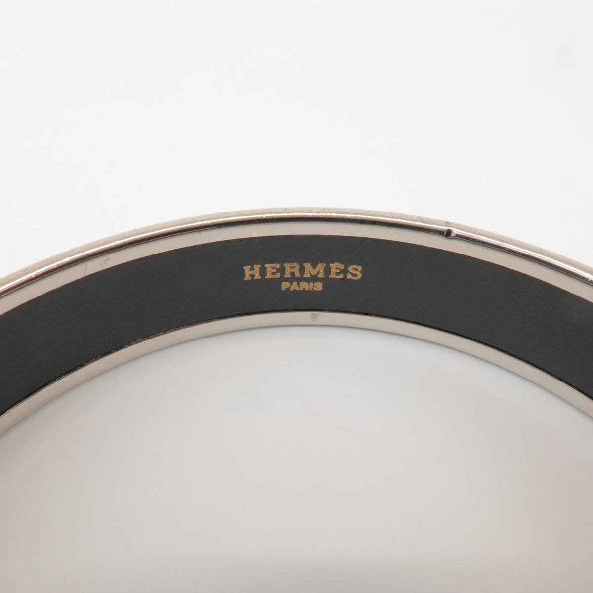 Hermes Caleche Bangle Enamel, Silver, Silver Plated, Bracelet