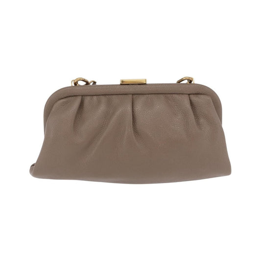 Balenciaga Cloud Clutch Leather, Beige, Leather, Clutch