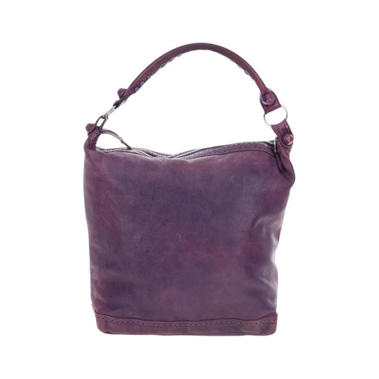 Balenciaga Covered Giant Brogues Day Hobo Leather, Purple, Leather, Shoulder Bag