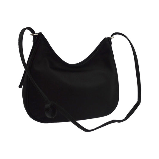 Balenciaga Leopolda Satin, Black, Satin, Shoulder Bag