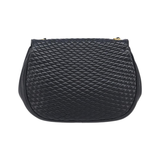 Bally Vintage Quilted Leather, Black, Leather, Shoulder Bag