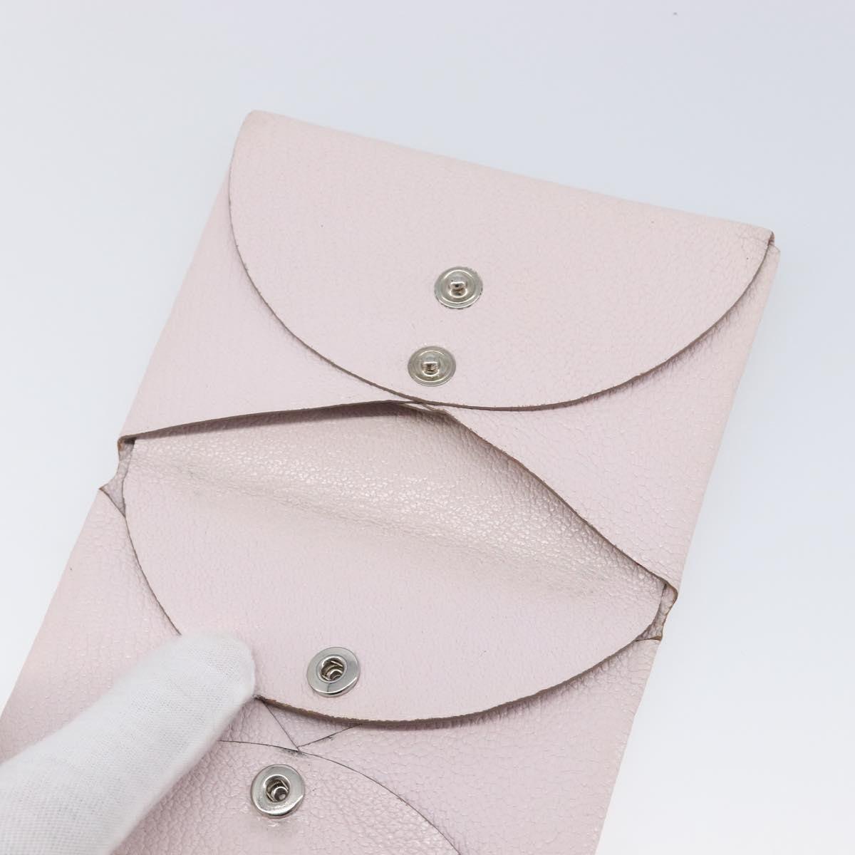 Hermes Calvi Duo Card Holder Chevre Mysore, Pink, Leather, Card Holder
