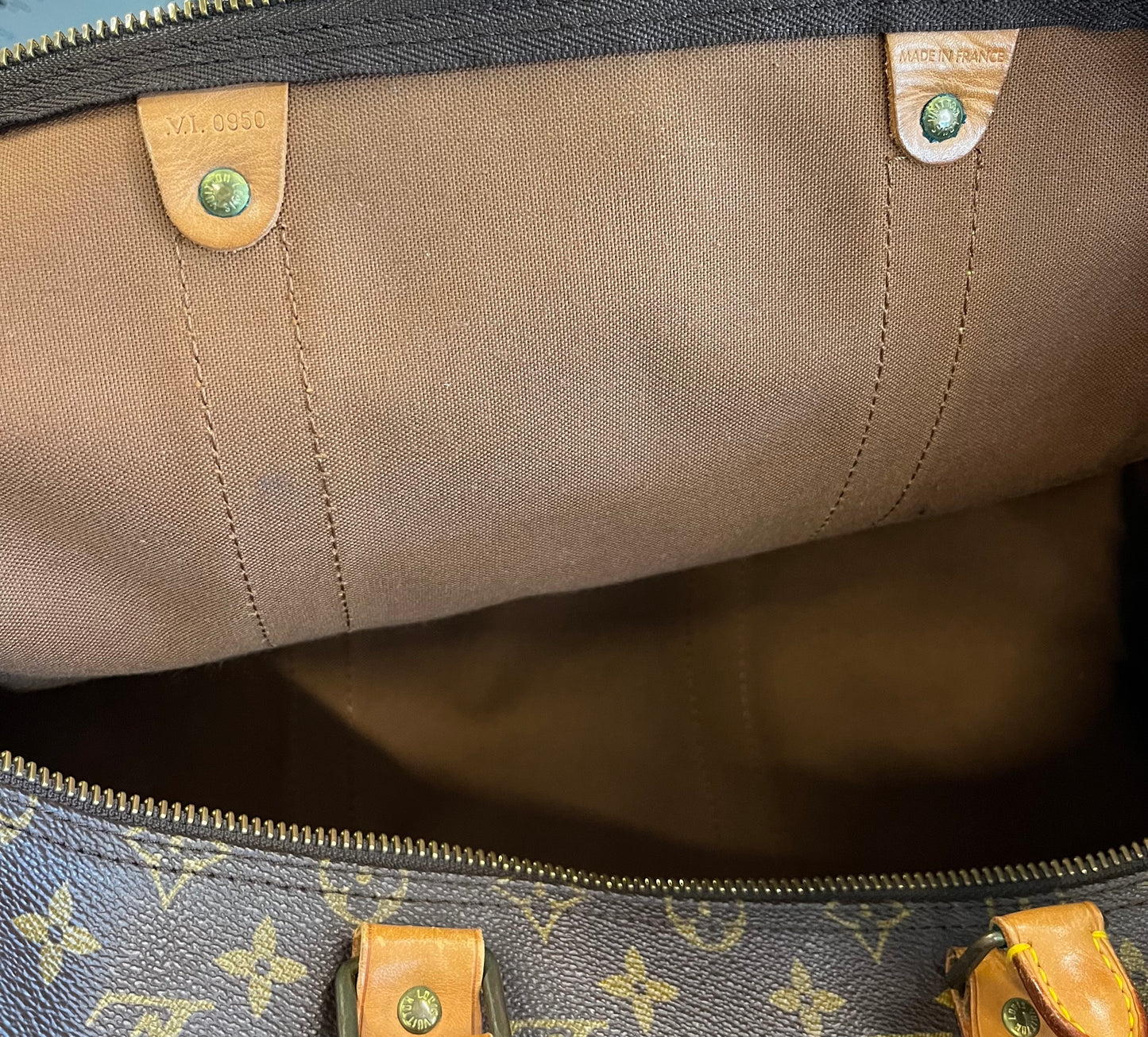 Louis Vuitton Keepall Bandouliere Monogram Canvas, Brown, Canvas, Travel Bag