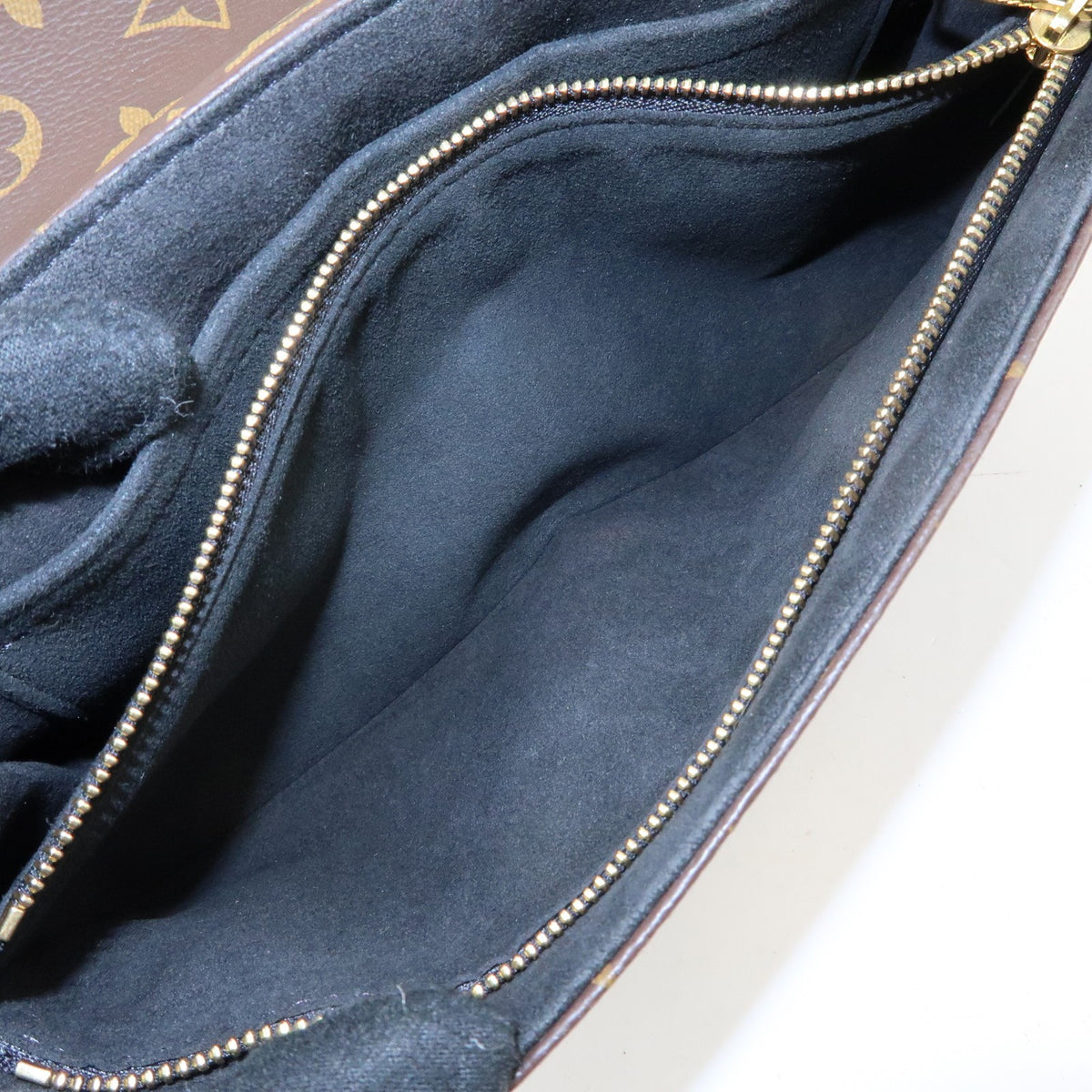 Louis Vuitton Saint Placide Monogram Canvas and Leather, Brown, Canvas, Handbag