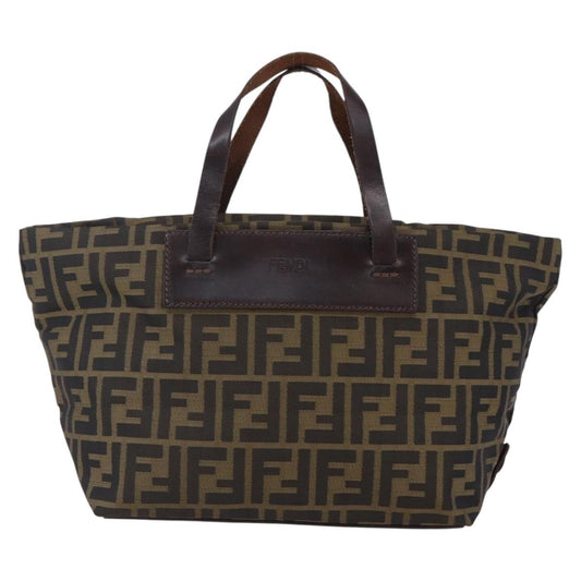 Fendi Vintage Zucca Handbag Zucca, BLACK, CANVAS, Handbag