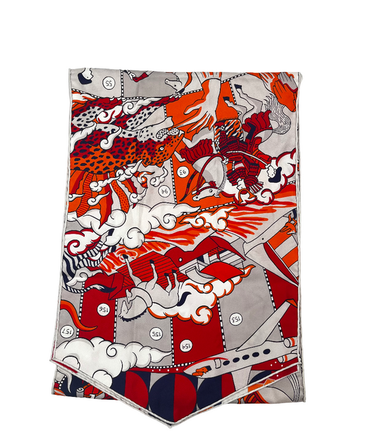 Hermes TWILLY SCARF Silk, Orange, Silk, Scarf