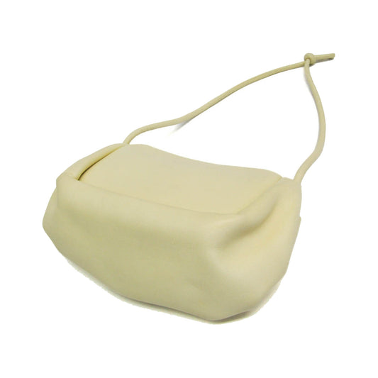 Bottega Veneta Beak Leather, Beige, Leather, Crossbody Bag