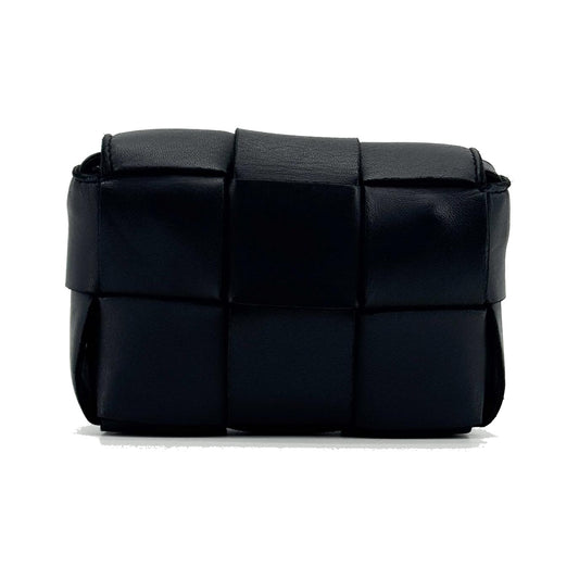 Bottega Veneta Candy Cassette Maxi Intrecciato Leather, Black, Leather, Crossbody Bag