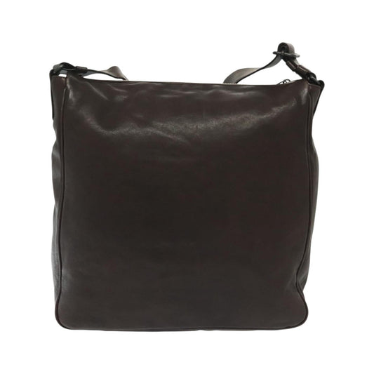 Bottega Veneta Intrecciato Shoulder Leather, Brown, Leather, Shoulder Bag