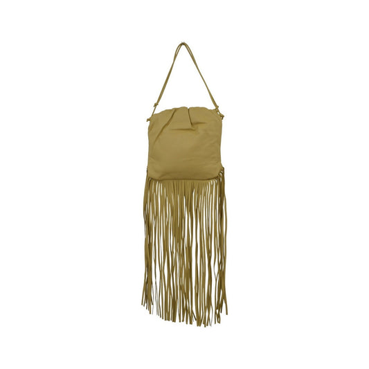 Bottega Veneta The Fringe Leather, Beige, Leather, Clutch
