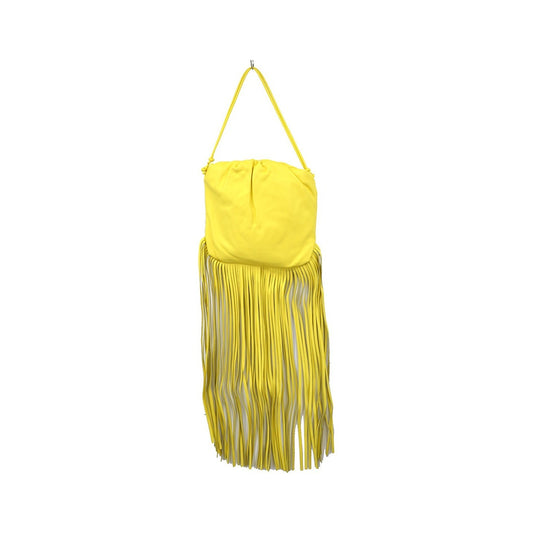 Bottega Veneta The Fringe Leather, Yellow, Leather, Clutch
