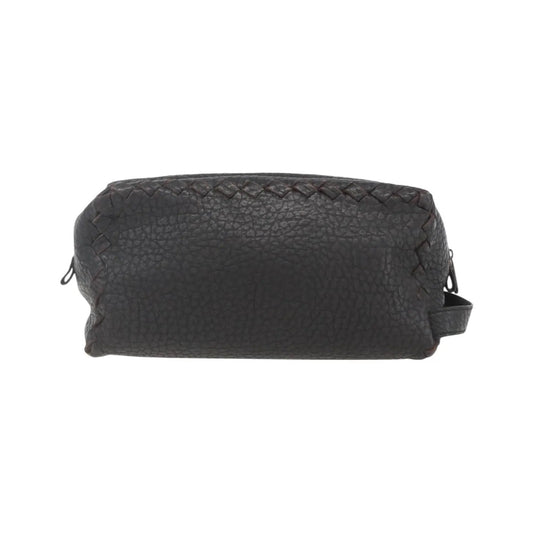 Bottega Veneta Zip Clutch Leather, Brown, Leather, Clutch