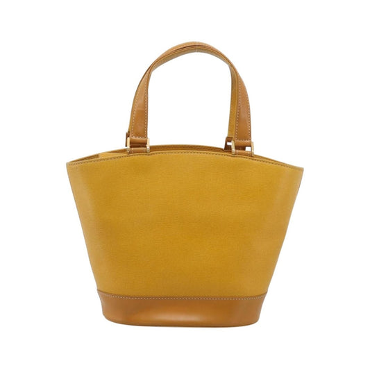 Burberry Handle Tote Leather, Yellow, Leather, Tote Bag