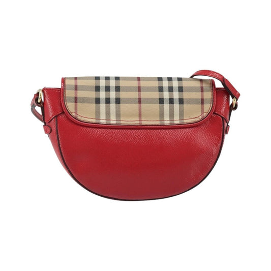 Burberry Maydown Haymarket Coated Canvas and Leather, Beige, Canvas, Shoulder Bag