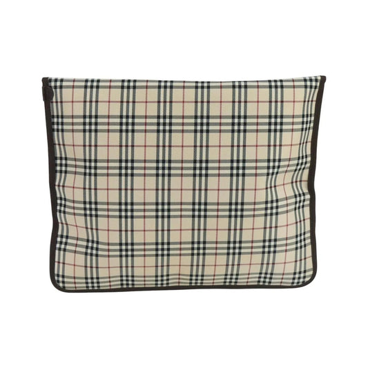 Burberry Nova check Pochette Canvas, Beige, Canvas, Clutch