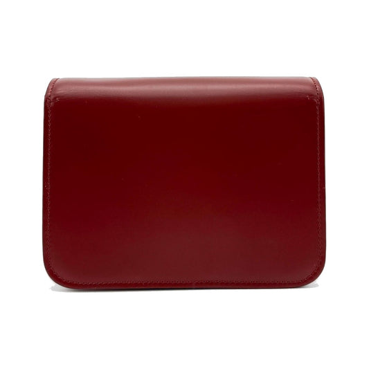 Burberry TB Flap Leather, Red, Leather, Handbag