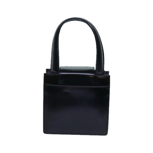 Bvlgari Handbag Leather, Black, Leather, Handbag