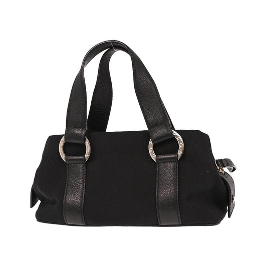 Bvlgari Logomania Canvas, Black, Canvas, Handbag