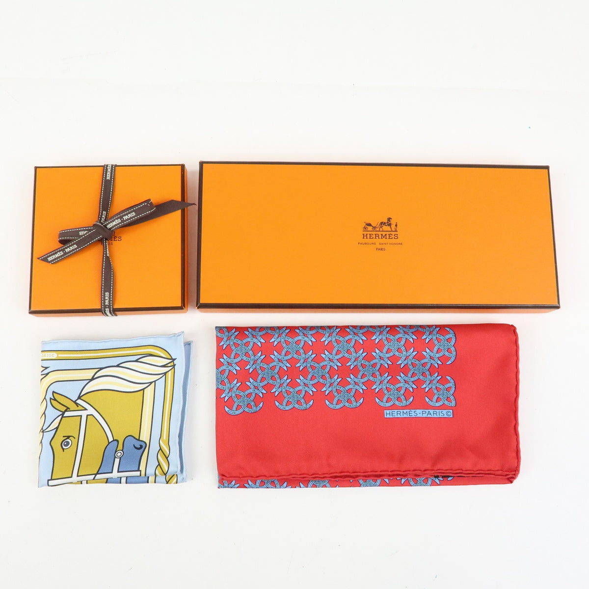 Hermes Carré 42 Silk, Red, Silk, Scarf