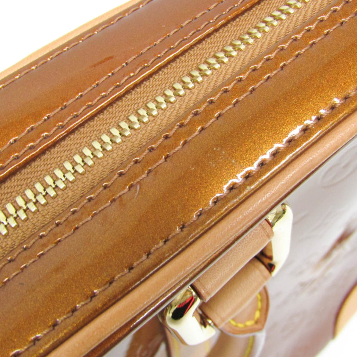 Louis Vuitton Vandam Monogram Vernis, Brown, Patent Leather, Handbag