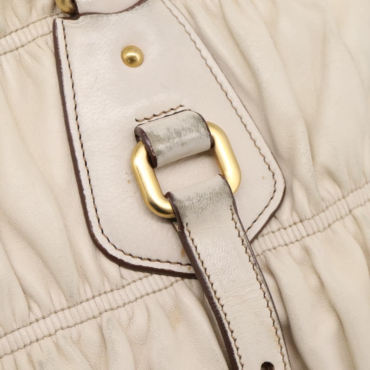 Prada Gaufre Convertible Satchel Nappa Leather, Beige, Leather, Handbag