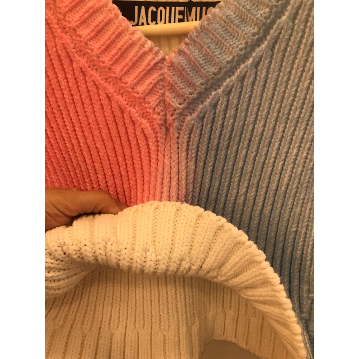 JACQUEMUS Ribbed Cropped Sweater Top