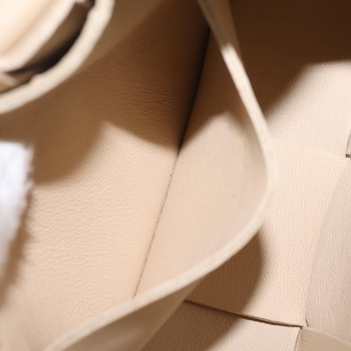 Bottega Veneta Cassette Maxi Intrecciato Leather, Beige, Leather, Crossbody Bag