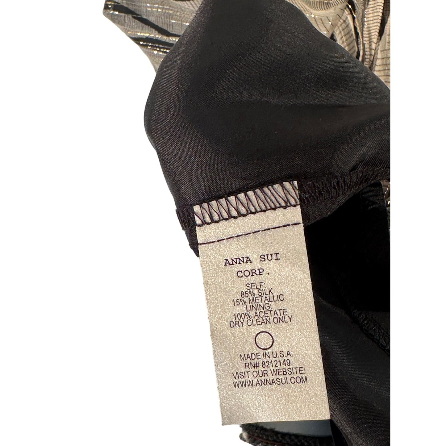 ANNA SUI Metallic Silk Blend Dress