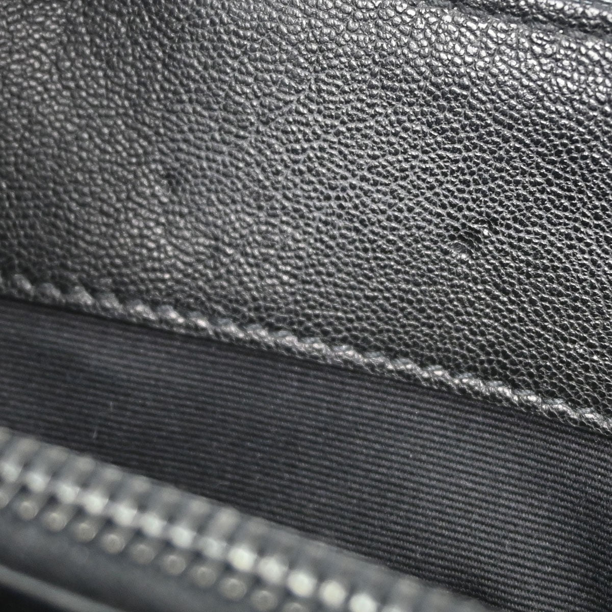 Saint Laurent Classic Monogram College Matelasse Chevron Leather, Black, Leather, Handbag