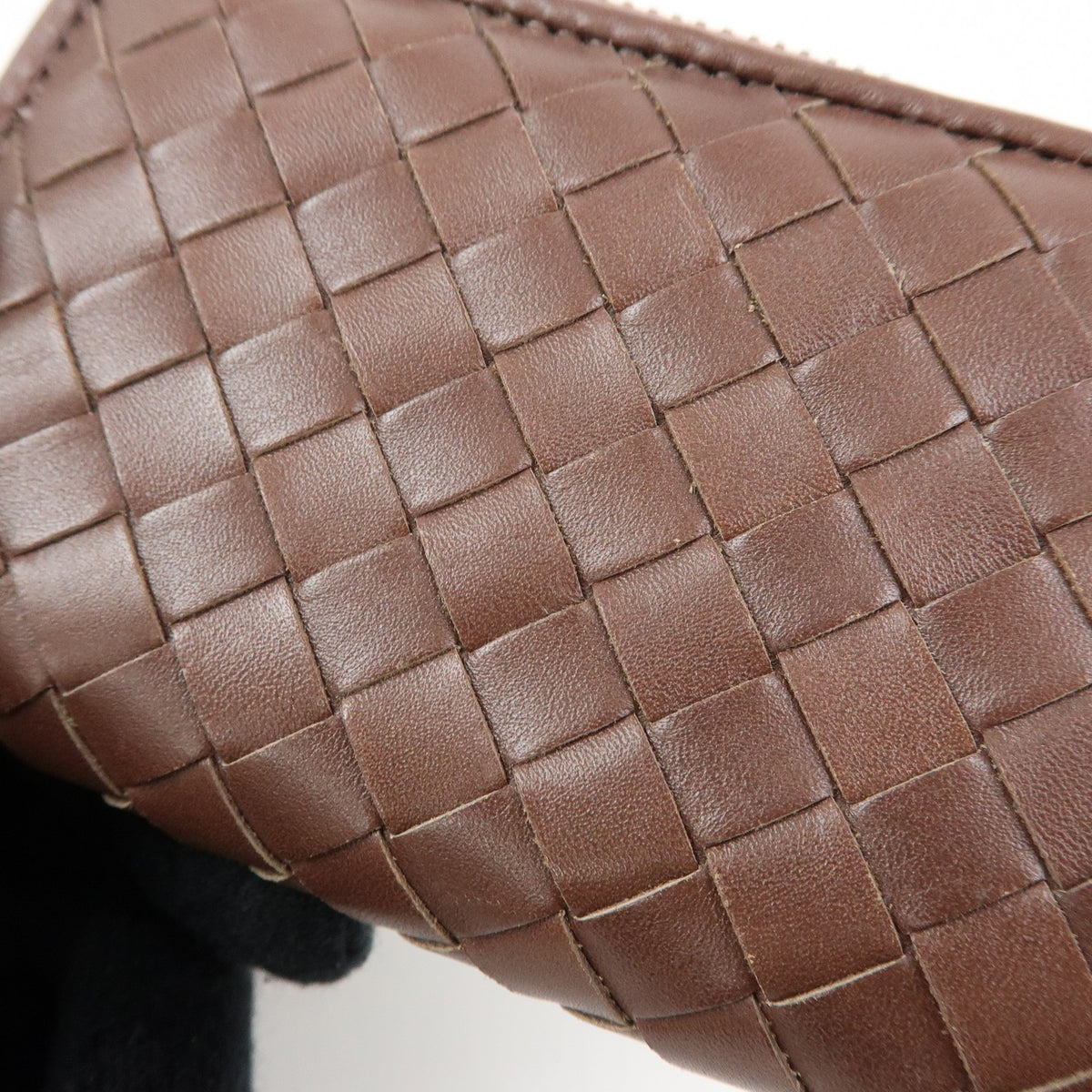 Bottega Veneta Zip Coin Purse Intrecciato Nappa, Brown, Leather, Clutch