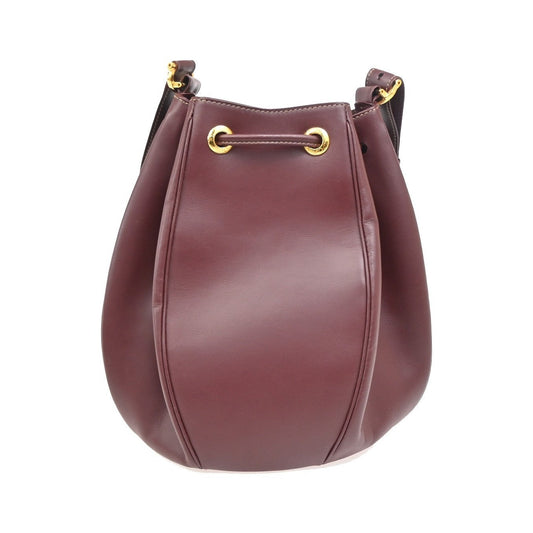 Cartier Must de cartier Leather, Burgundy, Leather, Shoulder Bag