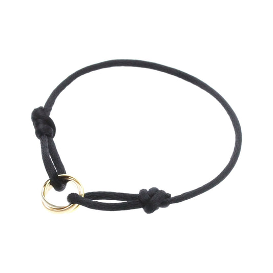 Cartier Trinity On Cord Silk Cord with 18K Tricolor Gold, Gold, Yellow Gold, Bracelet