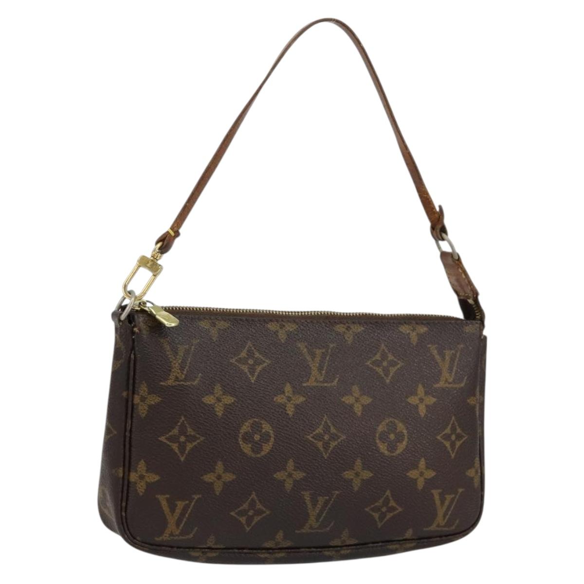 Louis Vuitton Pochette Accessoires Monogram Canvas, BROWN, CANVAS, Clutche & pouche