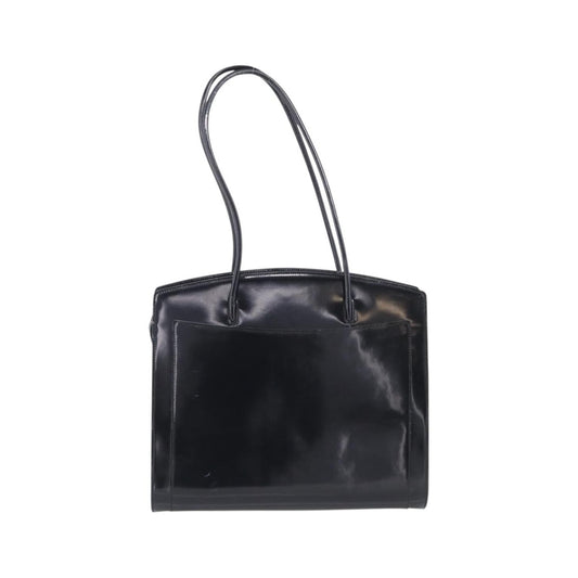 Celine Tote Leather, Black, Patent Leather, Tote Bag