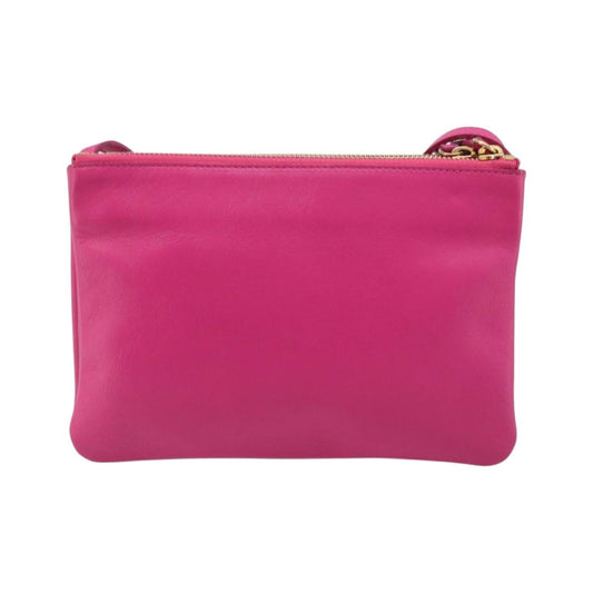 Celine Trio Leather, Pink, Leather, Crossbody Bag