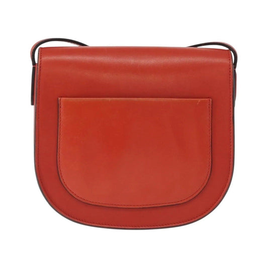 Celine Trotteur Messenger Calfskin, Orange, Leather, Shoulder Bag