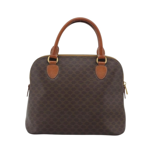 Celine Vintage Handbag Toile Céline, Brown, PVC, Handbag