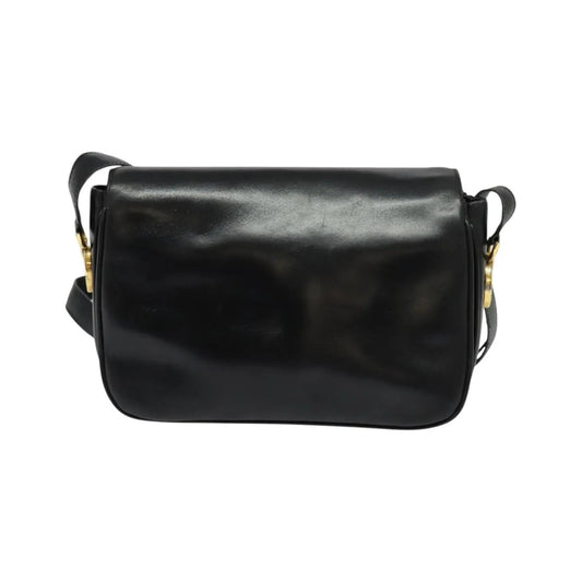 Celine Vintage Leather, Black, Leather, Shoulder Bag